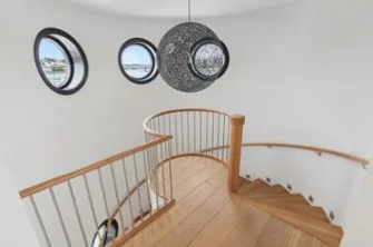 Spiraltrappa sedd uppifrån