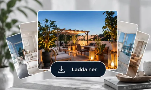 Redigerade bostadsbilder redo att laddas ner